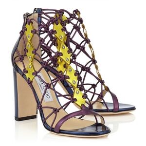 Jimmy Choo Tickle 100 mirror leather heels